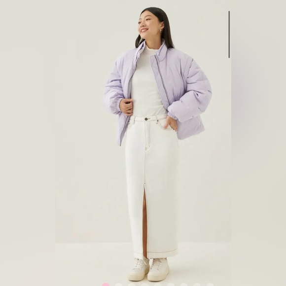 NWT Love bonito puffer jacket and convert to vest purple size l-xl - Picture 4 of 14